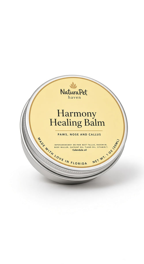 Harmony Healing Balm 2 oz tin – Natural Soothing Calendula & Grass-Fed Tallow Balm for Dogs by NaturaPet Haven